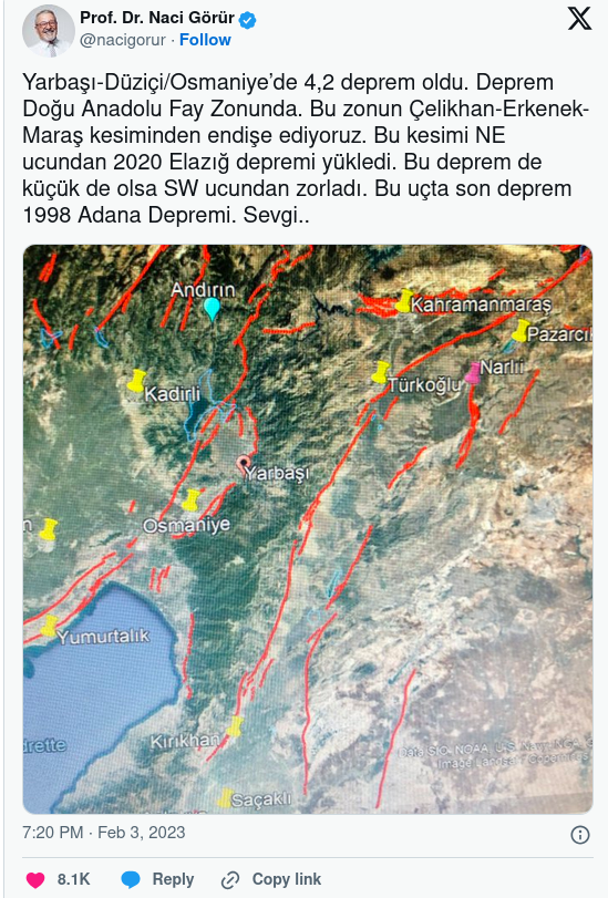 Naci Görür’ün 6 Şubat depremi öncesi söyledikleri